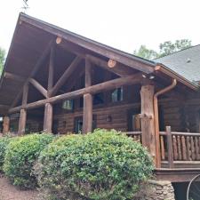 Swedish Cope Log Cabin Staining In Ellijay GA 1